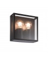 Verbier Vertical Wall Lamp, 2 x E27, IP65, Dark Grey