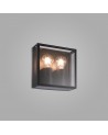 Verbier Vertical Wall Lamp, 2 x E27, IP65, Dark Grey