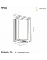 Chamonix Rectangular Ceiling/Wall Light, 9W LED, 3000K, 725lm, IP65, White