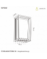 Chamonix Rectangular Ceiling/Wall Light, 9W LED, 3000K, 725lm, IP65, Dark Grey