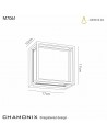 Chamonix Square Ceiling/Wall Light, 9W LED, 3000K, 725lm, IP65, White