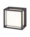 Chamonix Square Ceiling/Wall Light, 9W LED, 3000K, 725lm, IP65, Dark Grey