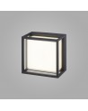 Chamonix Square Ceiling/Wall Light, 9W LED, 3000K, 725lm, IP65, Dark Grey
