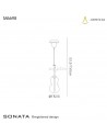Mantra Sonata Pendant 15cm Round, 1 x E27 (Max 40W), Copper