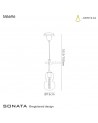 Mantra Sonata Pendant 15cm Round, 1 x E27 (Max 40W), Bronze