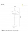Tsunami 2 Light Table Lamp, 12W LED, 3000K, 900lm, Sand White