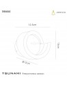 Tsunami 1 Light Round Wall Lamp, 12W LED, 3000K, 900lm, Sand White