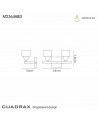 Mantra Cuadrax Wall Switched 2 Light G9, Antique Brass