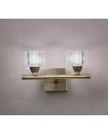 Mantra Cuadrax Wall Switched 2 Light G9, Antique Brass
