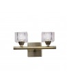 Mantra Cuadrax Wall Switched 2 Light G9, Antique Brass