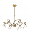 Mantra Dali Telescopic Pendant Semi Flush Convertible 6 Light G9, Polished Brass