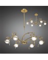 Mantra Dali Telescopic Pendant Semi Flush Convertible 6 Light G9, Polished Brass
