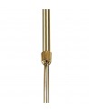 Mantra Dali Telescopic Pendant Semi Flush Convertible 6 Light G9, Polished Brass
