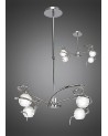 Mantra Dali Telescopic Pendant Semi Flush Convertible 4 Light G9, Polished Chrome