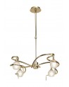 Mantra Dali Telescopic Pendant Semi Flush Convertible 4 Light G9, Polished Brass
