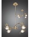 Mantra Dali Telescopic Pendant Semi Flush Convertible 4 Light G9, Polished Brass
