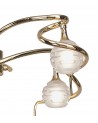 Mantra Dali Telescopic Pendant Semi Flush Convertible 4 Light G9, Polished Brass