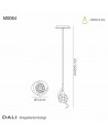 Mantra Dali Pendant 1 Light G9, Polished Chrome