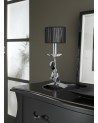 Mantra Siena Pendant Round 4 Light E14, Polished Chrome With Black Shades And Black Crystal