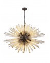 Alisa 32 Light E27, Oval Pendant Brown Oxide / Champagne Glass