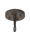 Alisa 32 Light E27, Oval Pendant Brown Oxide / Champagne Glass
