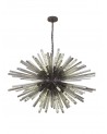 Alisa 32 Light E27, Oval Pendant Brown Oxide / Smoke Glass
