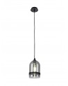 Irina Pendant 15cm Dome, 1 x E27 (Max 20W), Matt Black & Smoke