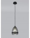 Irina Pendant 20cm Cone, 1 x E27 (Max 20W), Matt Black & Smoke