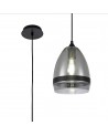 Irina Pendant 20cm Cone, 1 x E27 (Max 20W), Matt Black & Smoke