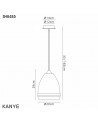 Irina Pendant 20cm Cone, 1 x E27 (Max 20W), Matt Black & Smoke