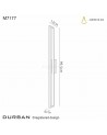 Mantra Durban Wall Lamp, 30W LED, 3000K, 2300lm, Black
