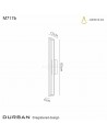 Mantra Durban Wall Lamp, 20W LED, 3000K, 1550lm, Black