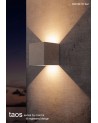 Mantra Taos Wall Lamp, 12W LED, 3000K, 1100lm, IP65, White Cement