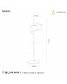 Tsunami 1 Light Table Lamp, 6W LED, 3000K, 450lm, Sand White