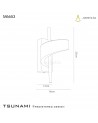 Mantra Tsunami 1 Light Spiral Wall Lamp, 12W LED, 3000K, 900lm, Sand White