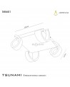 Mantra Tsunami 4 Light Ceiling, 48W LED, 3000K, 3600lm, Sand White