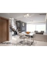 Mantra Tsunami 4 Light Pendant, 48W LED, 3000K, 3600lm, Sand White, Kitchen Island Pendant Lamp