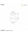 Area Ceiling, 2 x GX53 (Max 9W), Sand White
