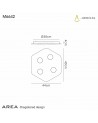 Mantra Area Ceiling, 4 x GX53 (Max 9W), Sand White