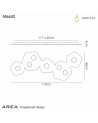 Mantra Area Ceiling, 7 x GX53 (Max 9W), Sand White