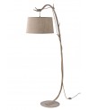 Mantra Sabina Floor Lamp 182cm, 1 x E27, Imitation Wood, Linen Shade