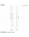 Mantra Mural Floor Lamp, 48W LED, 3000K, 3840lm, IP20, Matt White