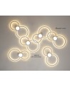 Mantra Mural Wall Lamp Circles, 24W, 3000K, 1440lm, White
