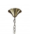 Mantra Tiffany Pendant 4+4 Light E14+G9, Antique Brass With Cream Shades & Clear Crystal