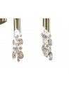 Mantra Tiffany Pendant 4+4 Light E14+G9, Antique Brass With Soft Bronze Shades & Clear Crystal
