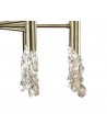 Mantra Tiffany Pendant 6+6 Light E14+G9, Antique Brass With Cream Shades & Clear Crystal