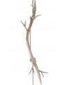 Mantra Sabina Pendant 35cm Round, 1 x E27, Imitation Wood, Linen Shade
