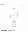 Mantra Sabina Pendant 60cm Round, 1 x E27, Imitation Wood, Linen Shade