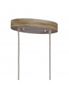 Mantra Sabina Pendant 2 x E27, Imitation Wood, Linen Shade