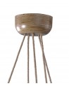Mantra Sabina Pendant 5 x E27, Imitation Wood, Linen Shade